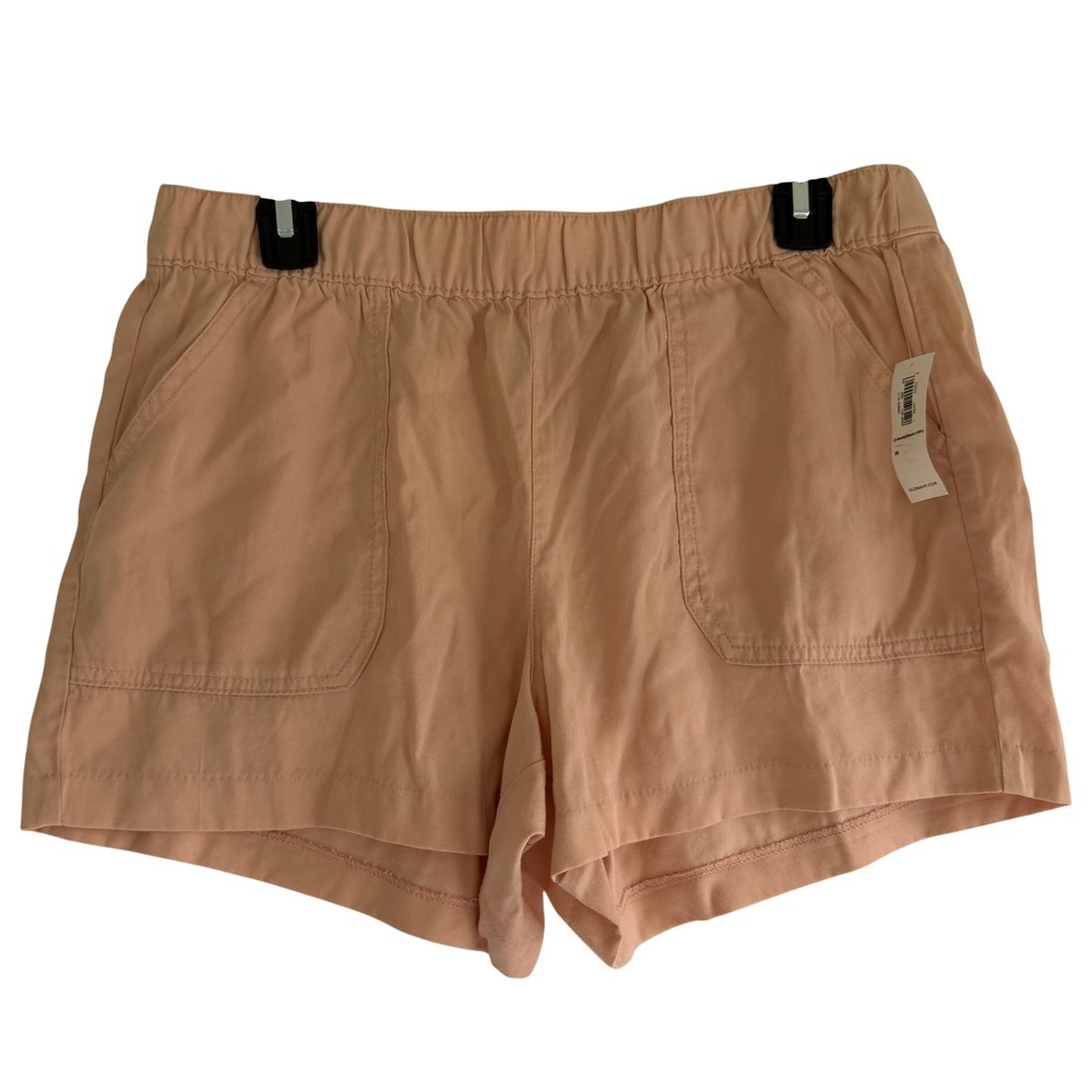 Old Navy Womens Peach Pink Tencel Blend Pull On Shorts Size M 508207-00-1